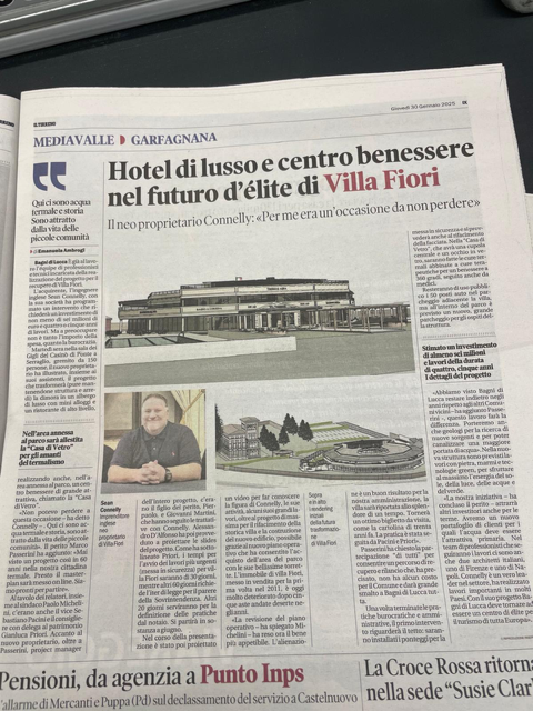 Dreamhouse-lucca team finds a big investor for Bagni di Lucca